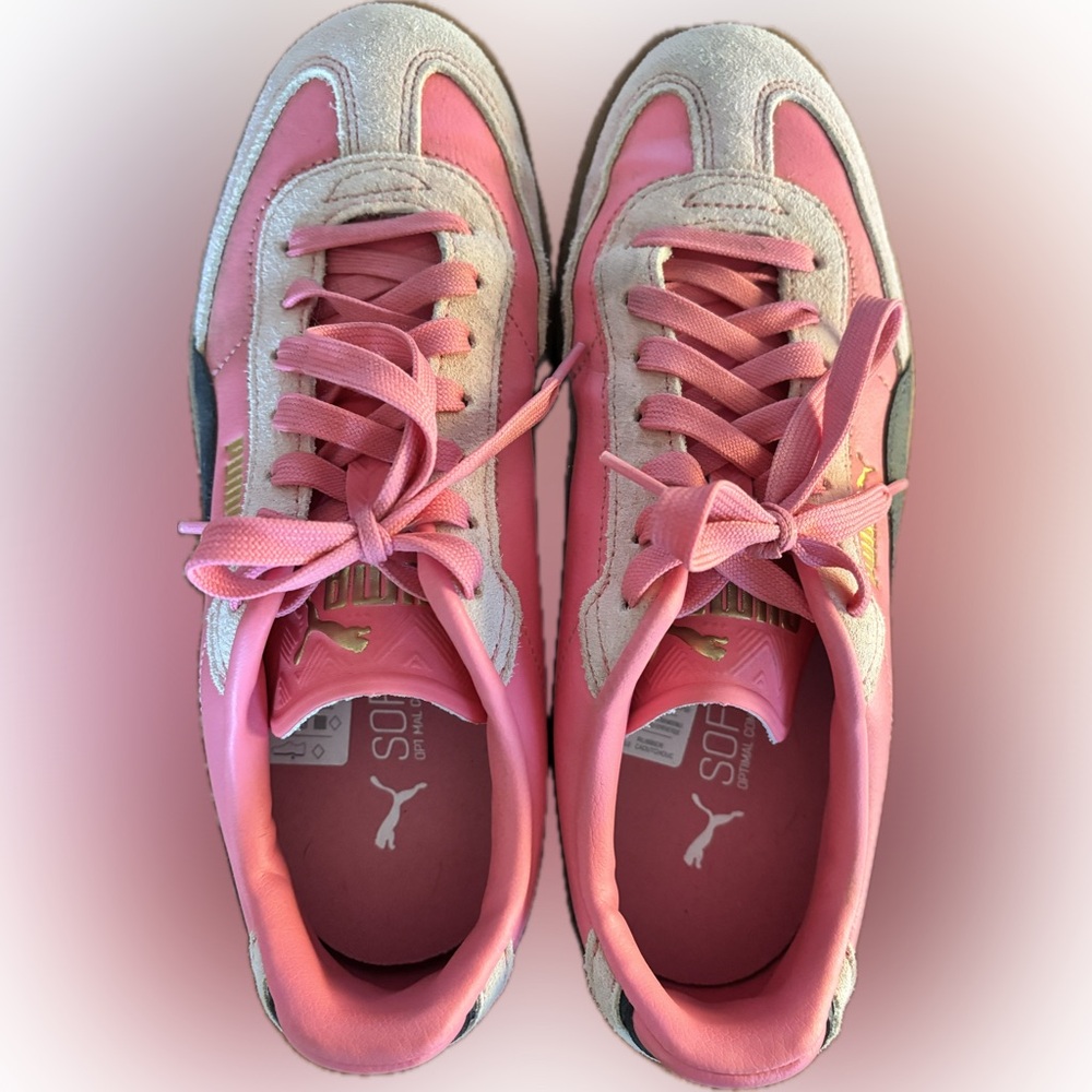 Puma Pink and Cream Athletic Shoes